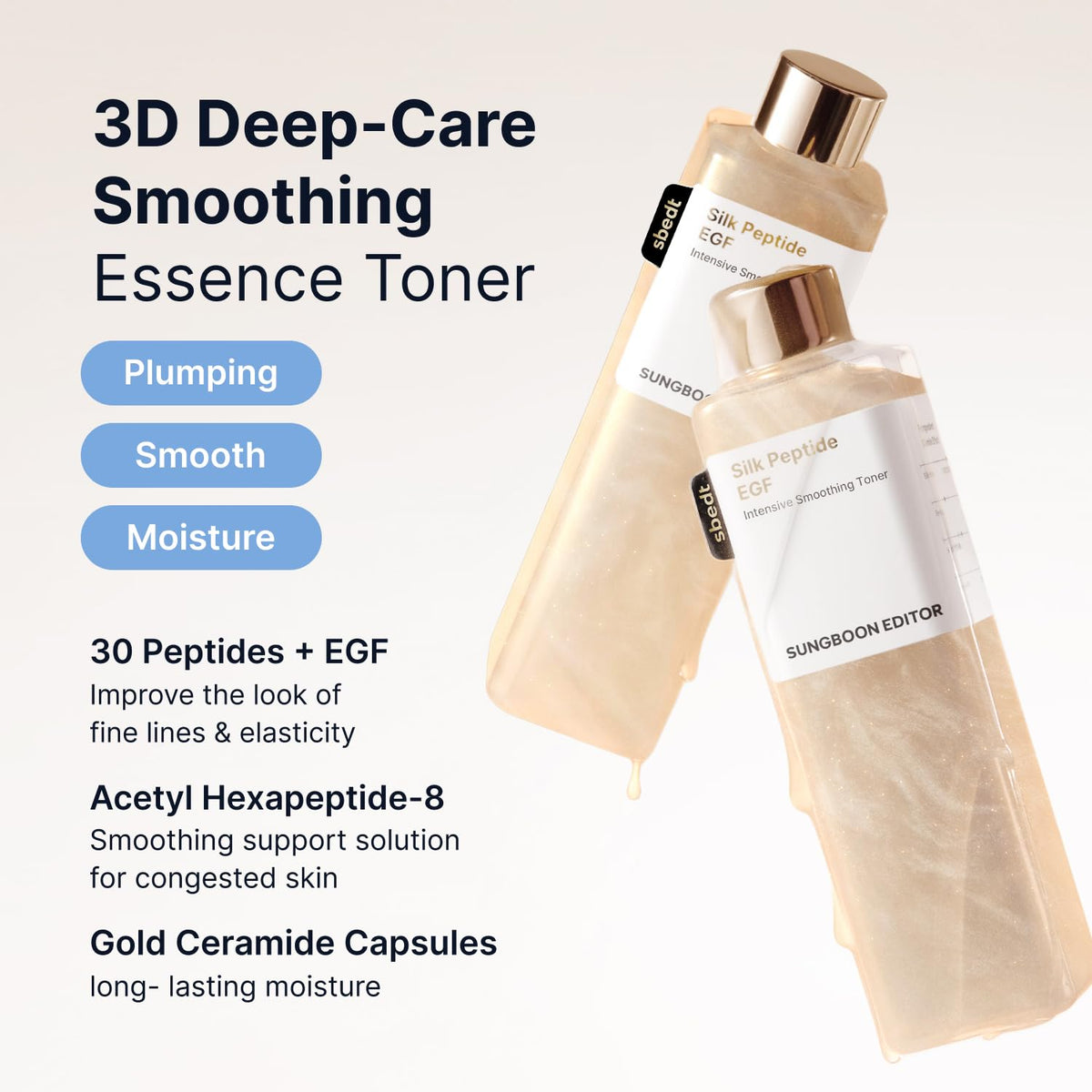 SUNGBOON EDITOR Glow Firming Trio Silk Peptide EGF Toner - SUNGBOON EDITOR Official Imagery - 3