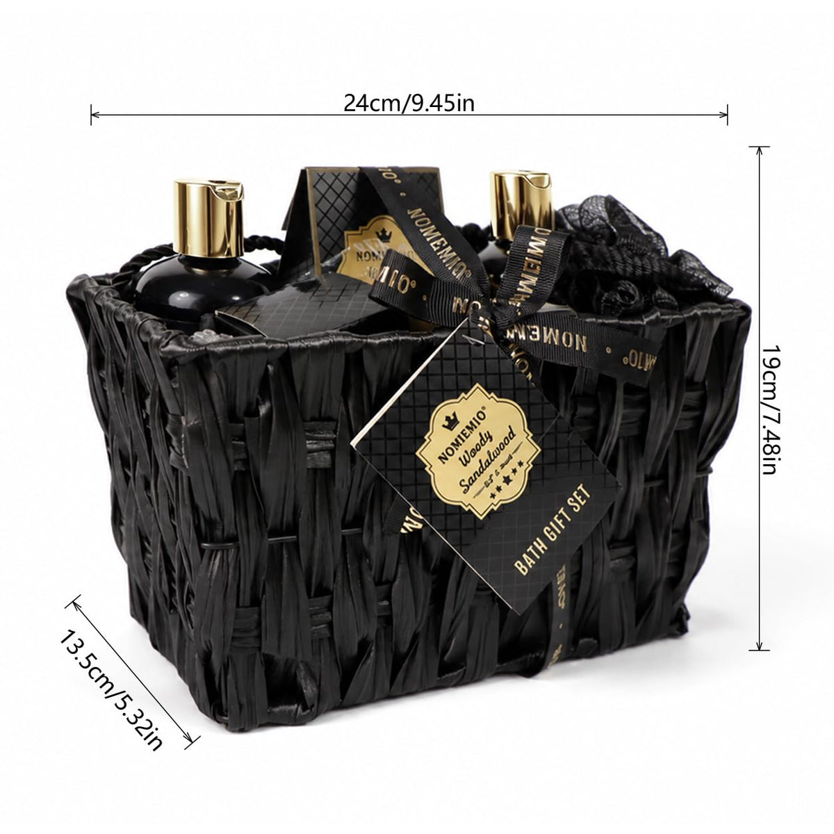 Luxury Spa Gift Basket for Men Father s Day Gifts Sandalwood - Nomemio Official Imagery - 8