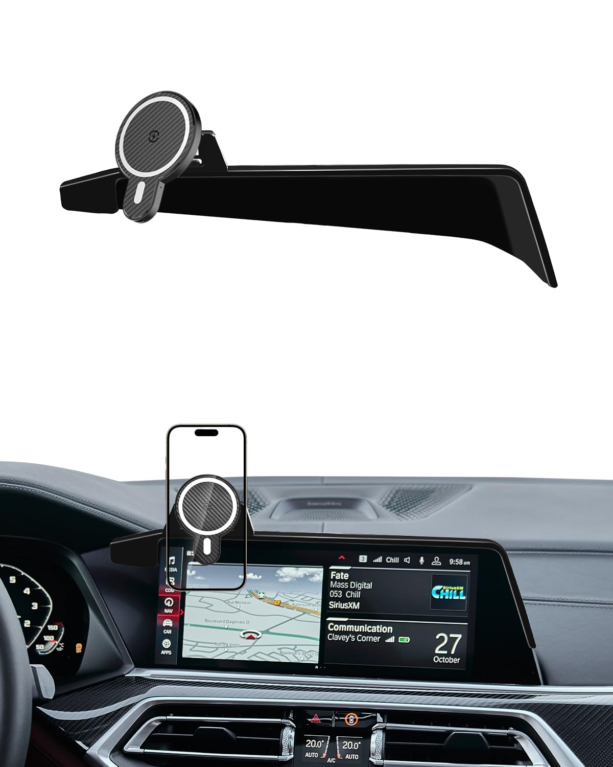 PZK Car Phone Mount for BMW X5 2019 2023 BMW X6 2020 2023 - PZK Official Imagery - 2