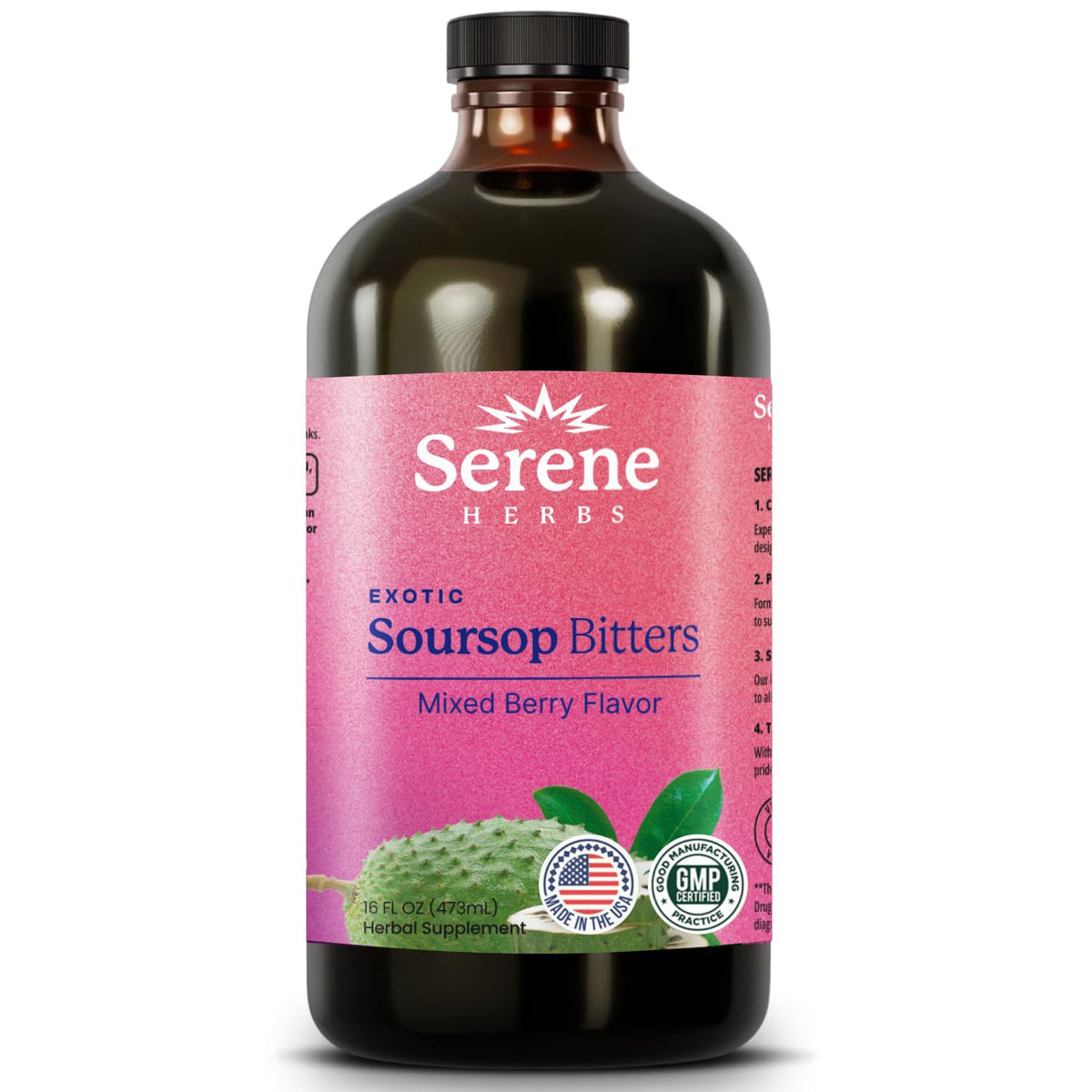 Serene Herbs Soursop Bitters Herbal Liquid with Soursop Leaf - Serene Herbs Official Imagery - 6
