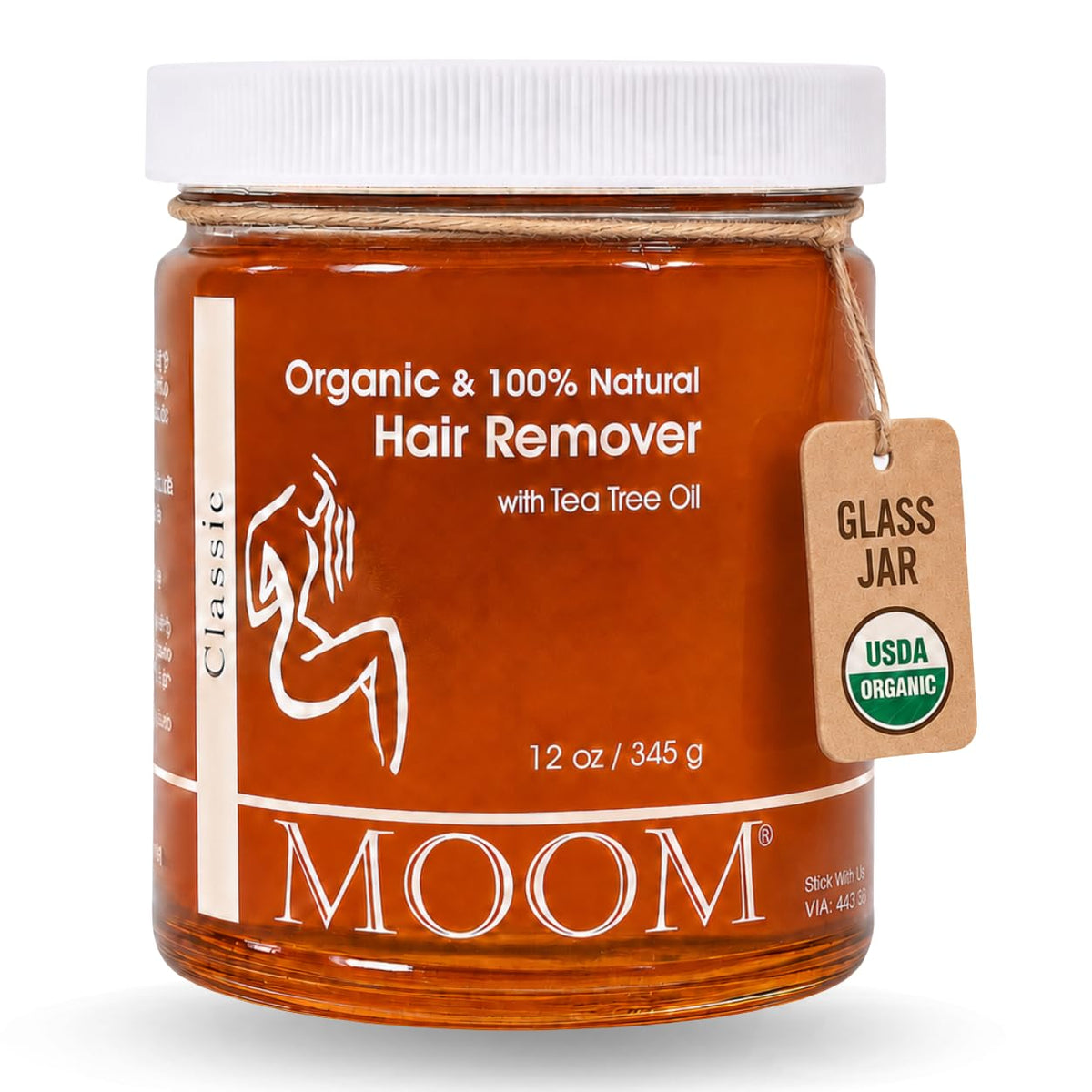 MOOM USDA Organic Sugar Wax Hair Removal for Body Face - MOOM Official Imagery - 2