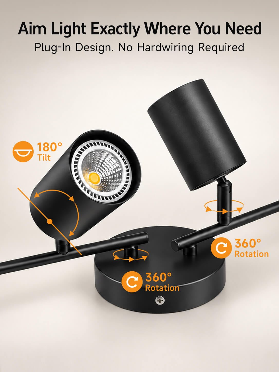 Gardenreet 4 Light Plug in Track Lighting Kit Ceiling - Gardenreet Official Imagery - 6