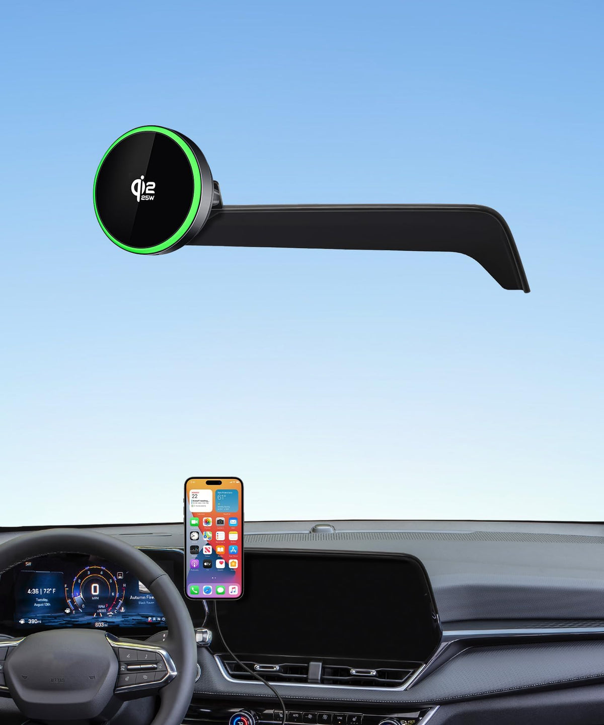 Qi2 2 25W Wireless Charger Car Phone Mount for Chevrolet - MaserWeller Official Imagery - 2