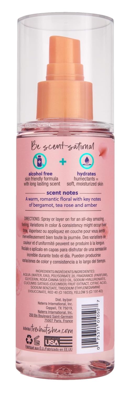 Tree Hut Moroccan Rose Hair Body Mist Alcohol Free Body – packaging and label