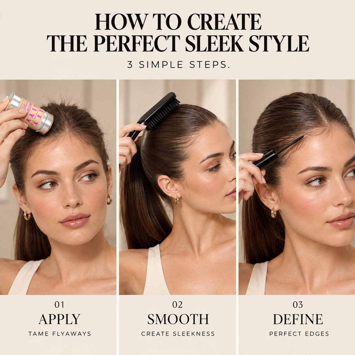 AnWoor Hair Wax Stick Slick Back Brush Taming Wand 5Pcs – full view