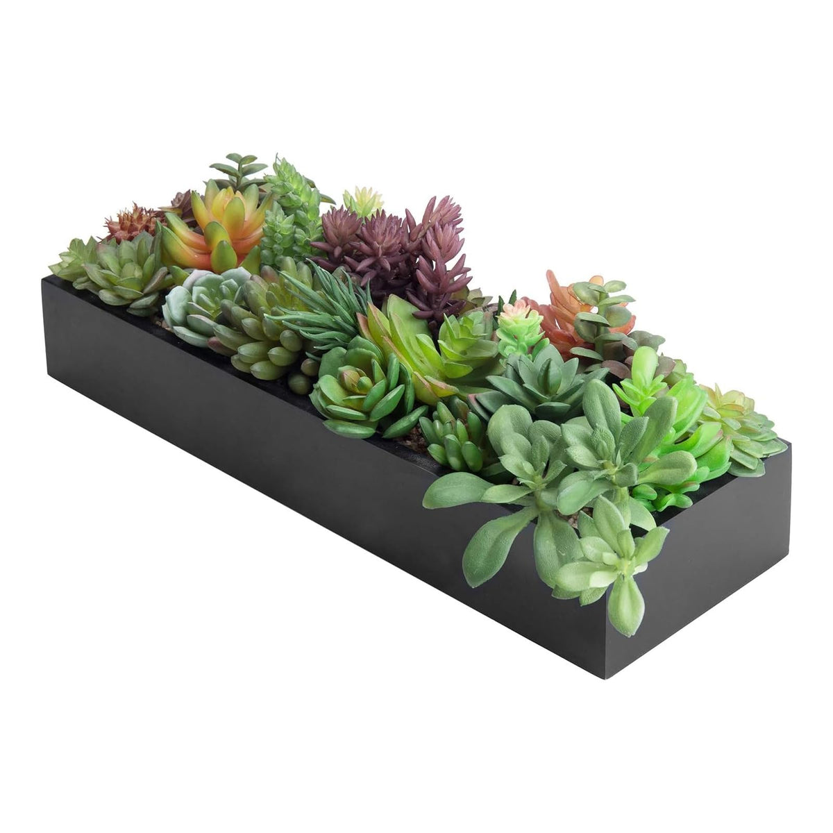 MyGift 15 75 Inch Faux Succulent PlantsArrangement in Black - MyGift Official Imagery - 2