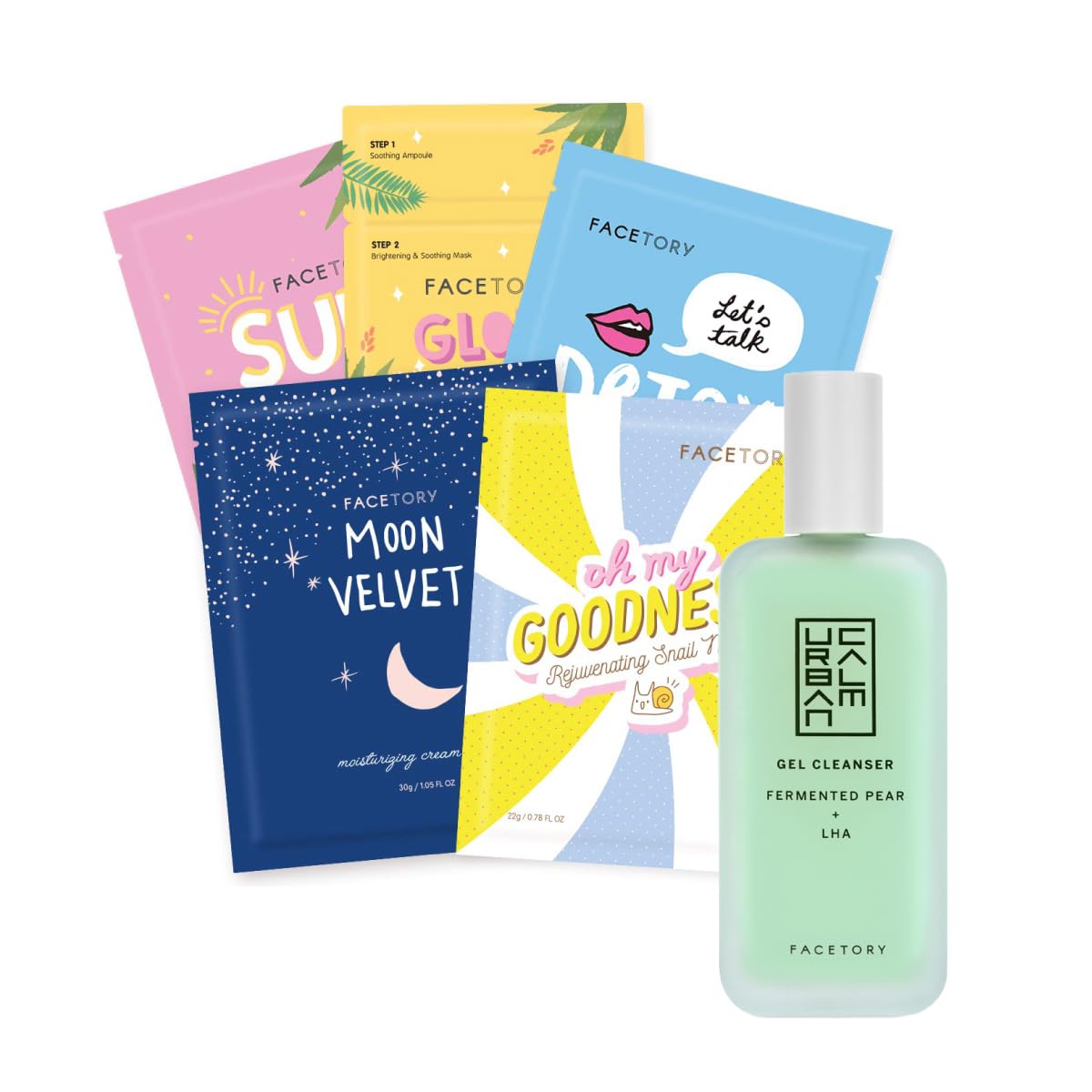 FACETORY Collection Set 1 and Urban Calm Gel Cleanser - FACETORY Official Imagery - 2