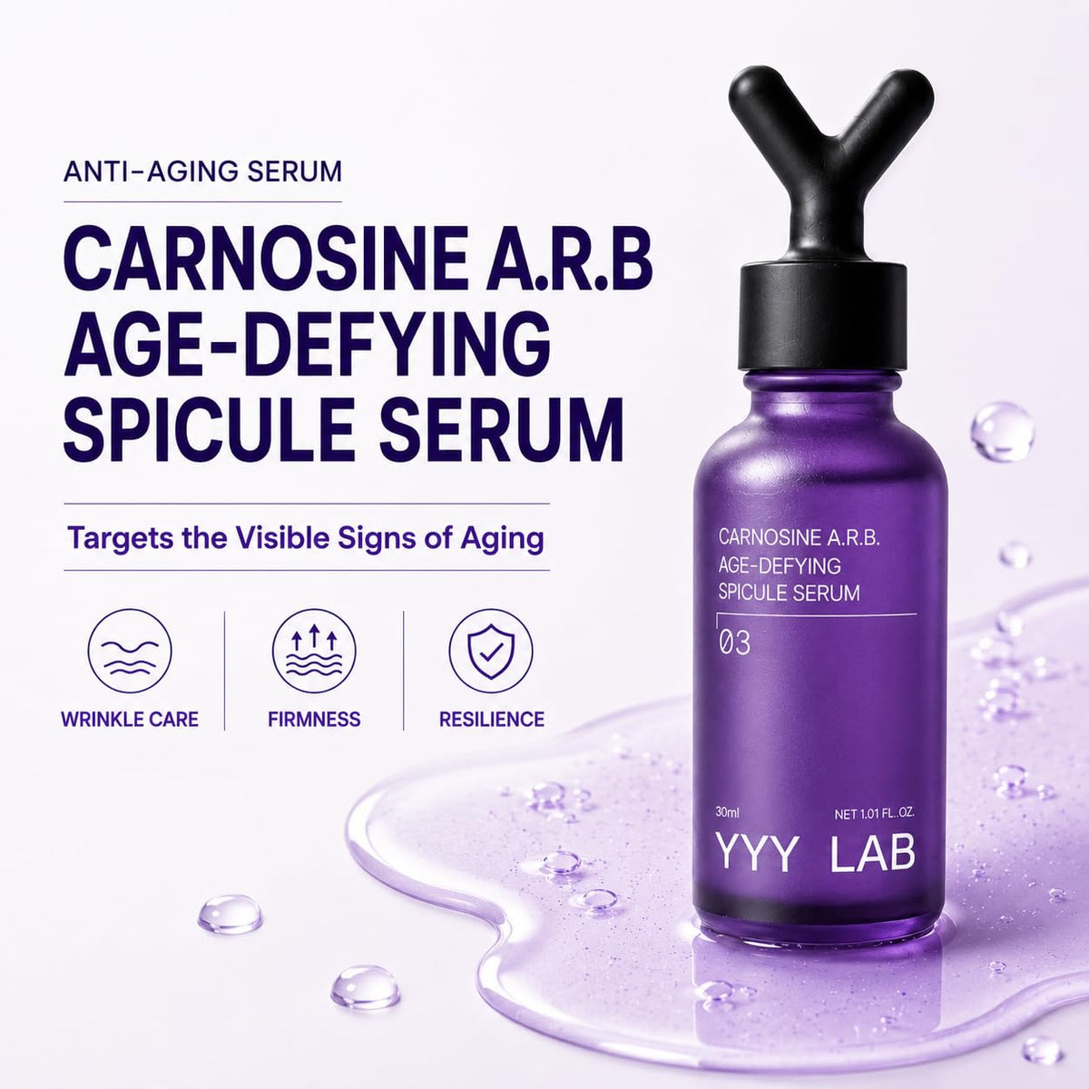 YYYLAB Carnosine A R B Age Defying Spicule Serum with PDRN - YYY LAB Official Imagery - 3