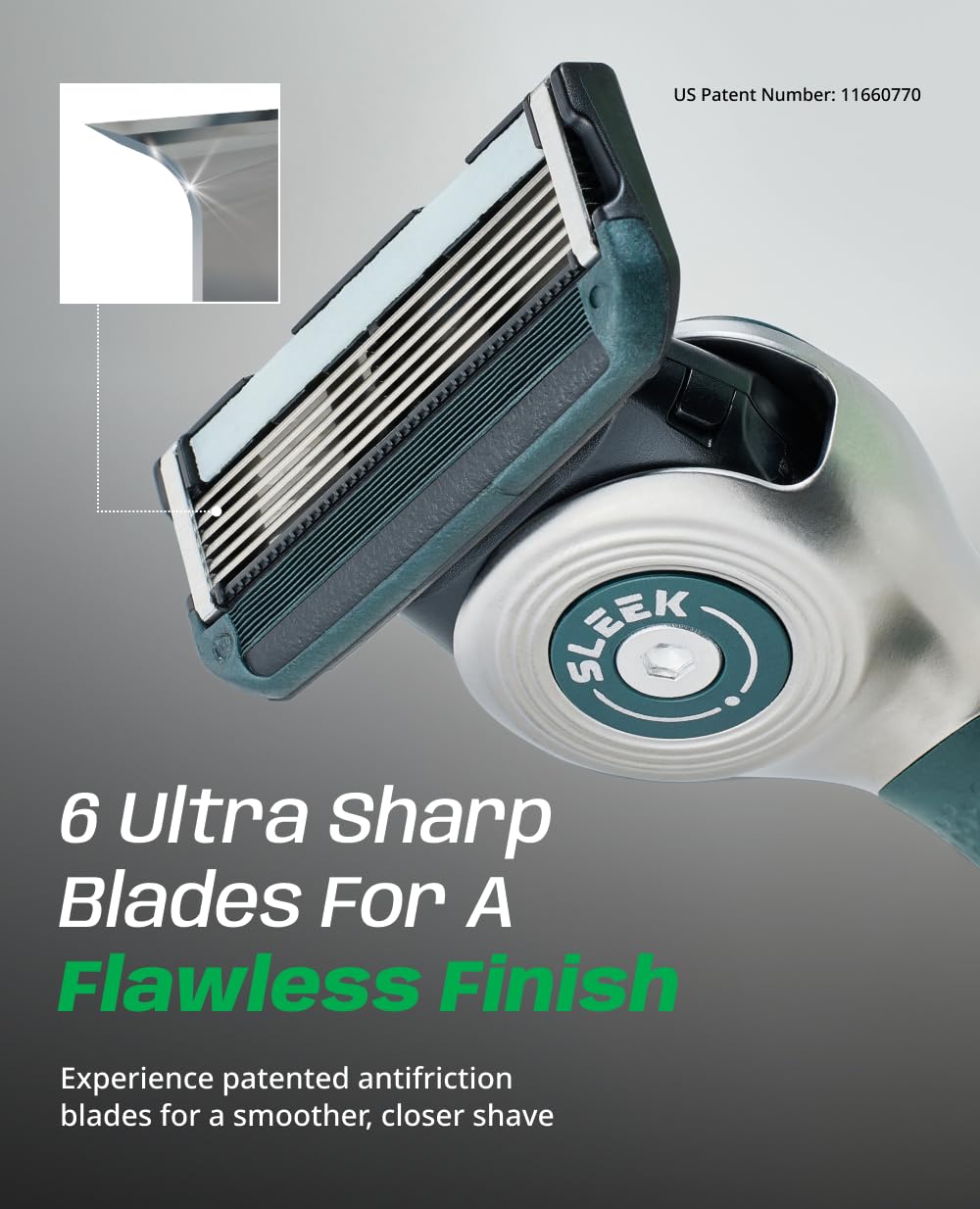 DORCO SLEEK 6 Blade Razor 12 Refills Shaving Razors for Men - DORCO Official Imagery - 6
