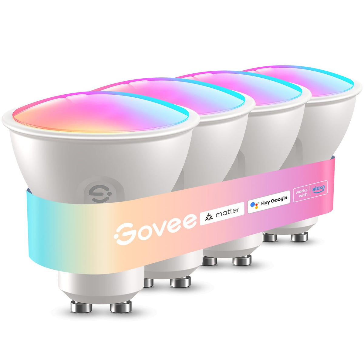 Govee GU10 Smart Bulb MR16 LED Bulbs 400LM 4 Pack GU10 Base - Premium Selection Official Imagery - 1