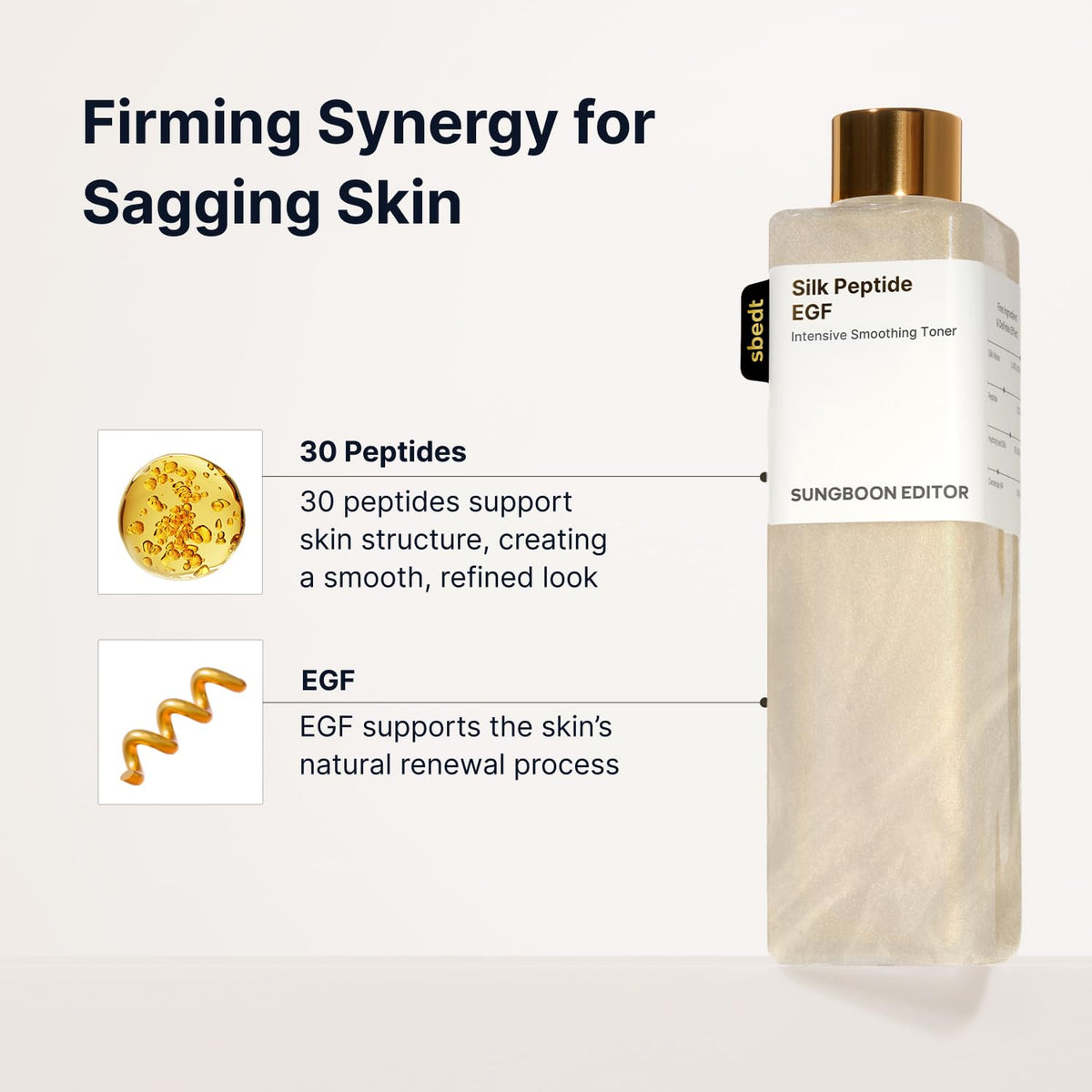 SUNGBOON EDITOR Glow Firming Trio Silk Peptide EGF Toner - SUNGBOON EDITOR Official Imagery - 4