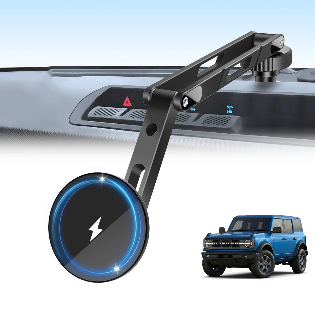 Wireless Charging Phone Mount for Ford Bronco 2021 2026 2 4 - ANKEWAY Official Imagery - 1