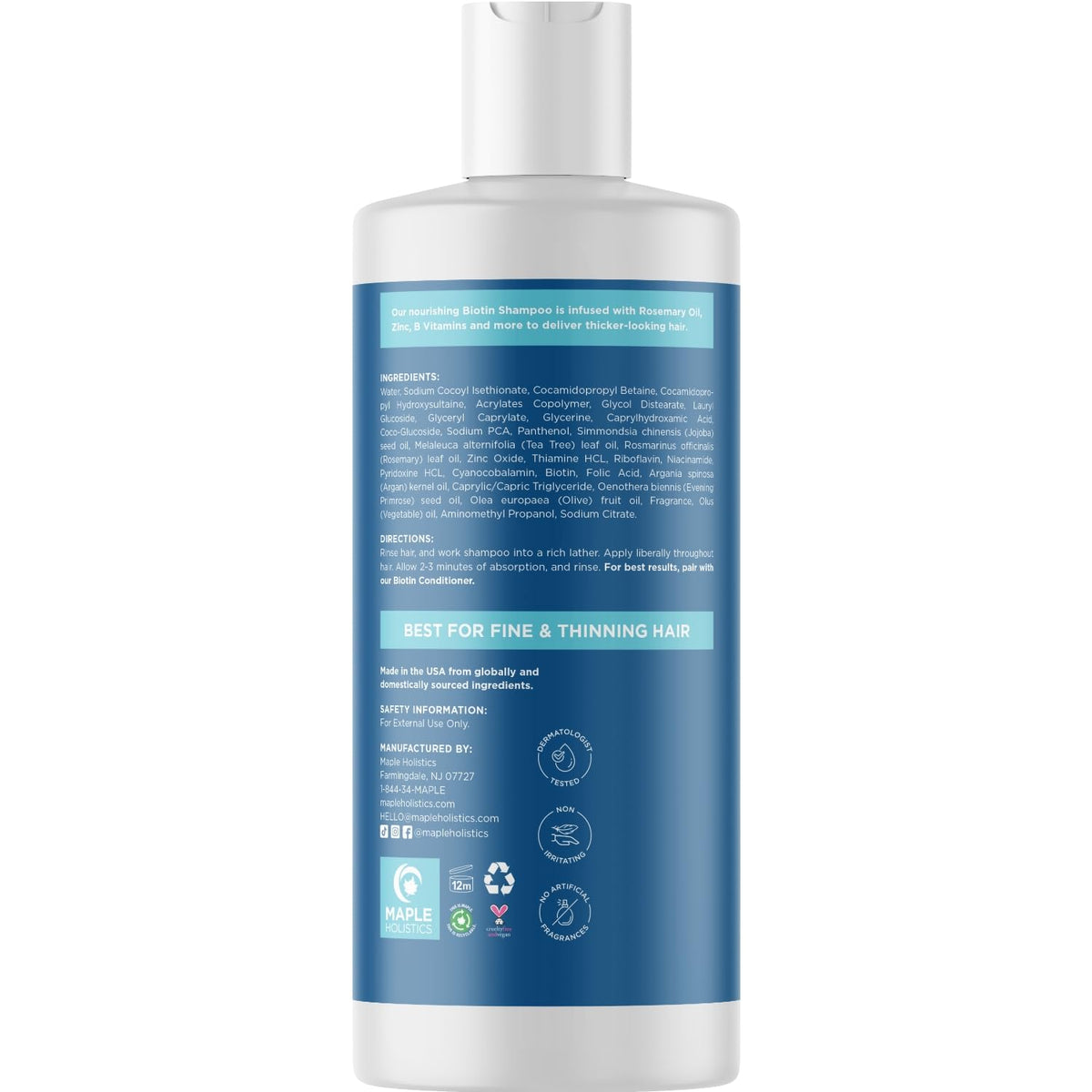 Rosemary and Biotin Shampoo for Thinning Hair - Maple Holistics Official Imagery - 7