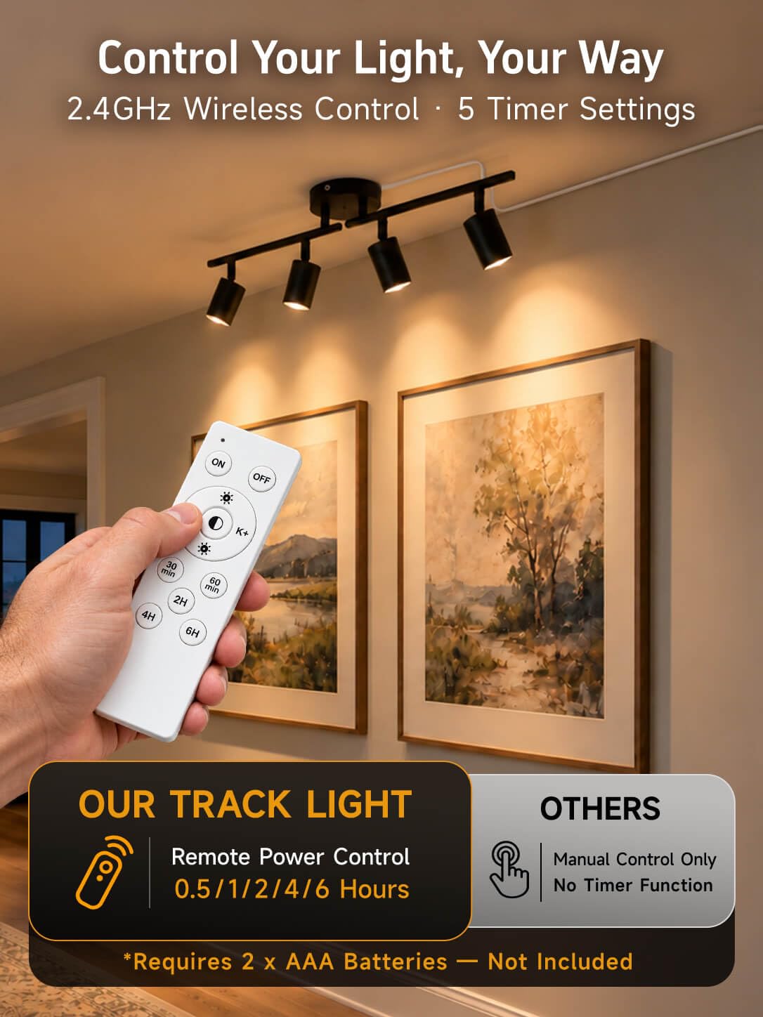 Gardenreet 4 Light Plug in Track Lighting Kit Ceiling - Gardenreet Official Imagery - 4