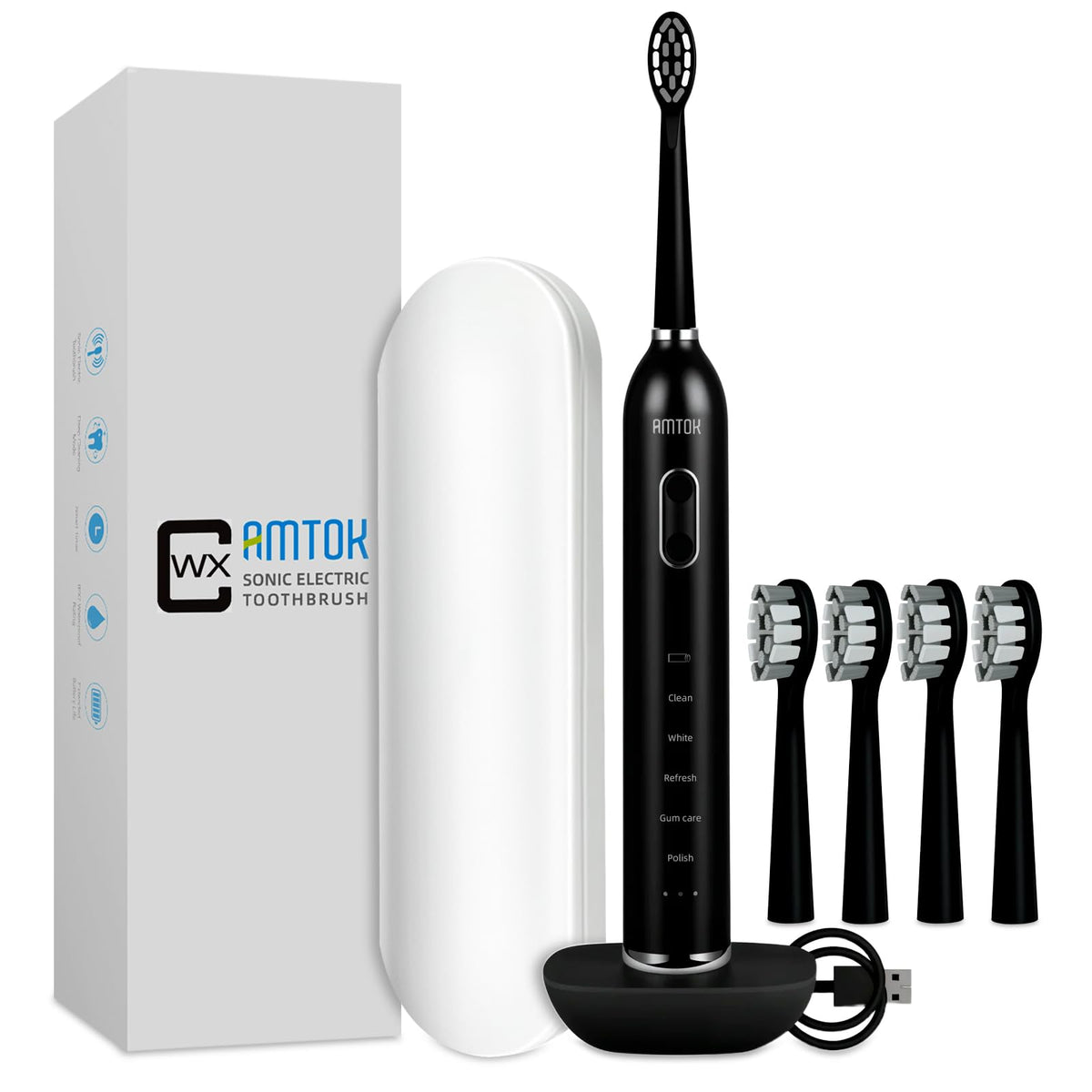 CWX Sonic Rechargeable Electric Toothbrush Cordless with - CWX Official Imagery - 2