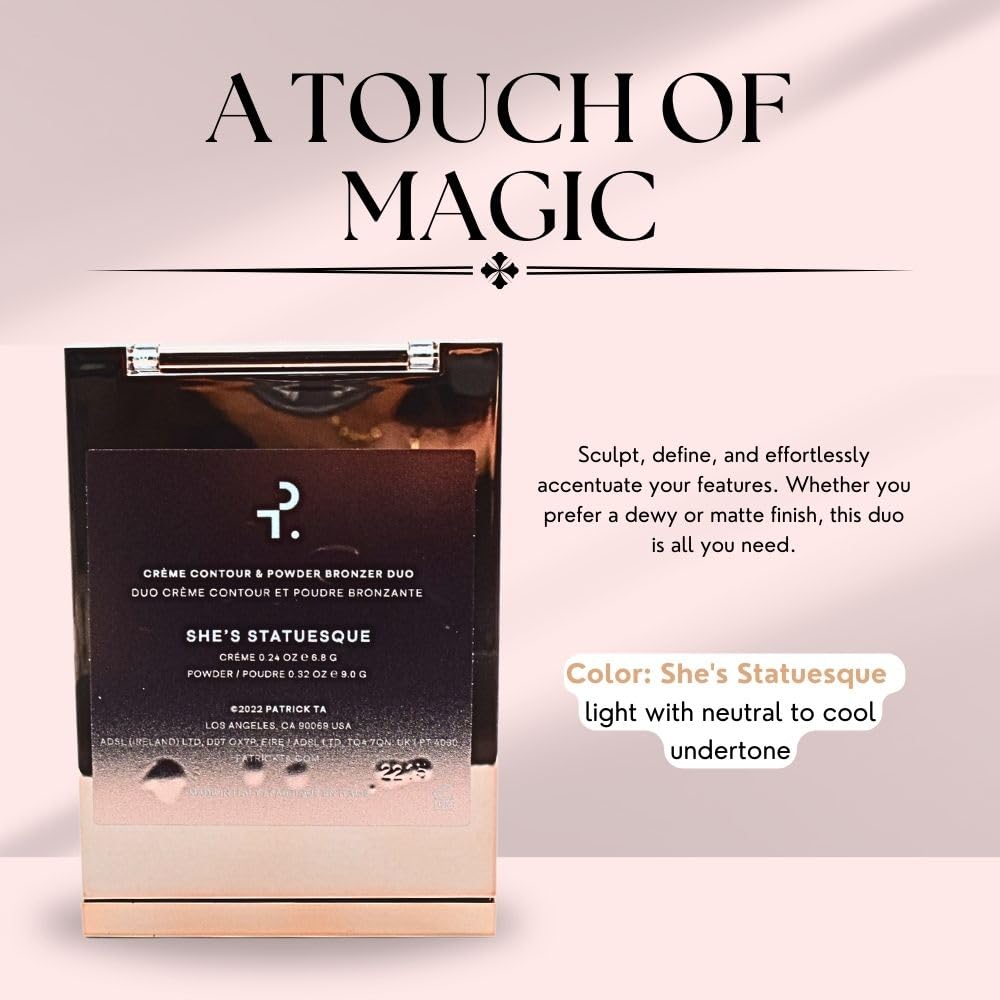 PATRICK TA Major Sculpt Cr me Contour Powder Bronzer Duo She - Torvill
