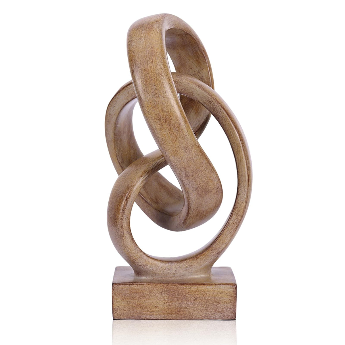 Abstract wood toned knot sculpture geometric decorative - DOVDOV Official Imagery - 2