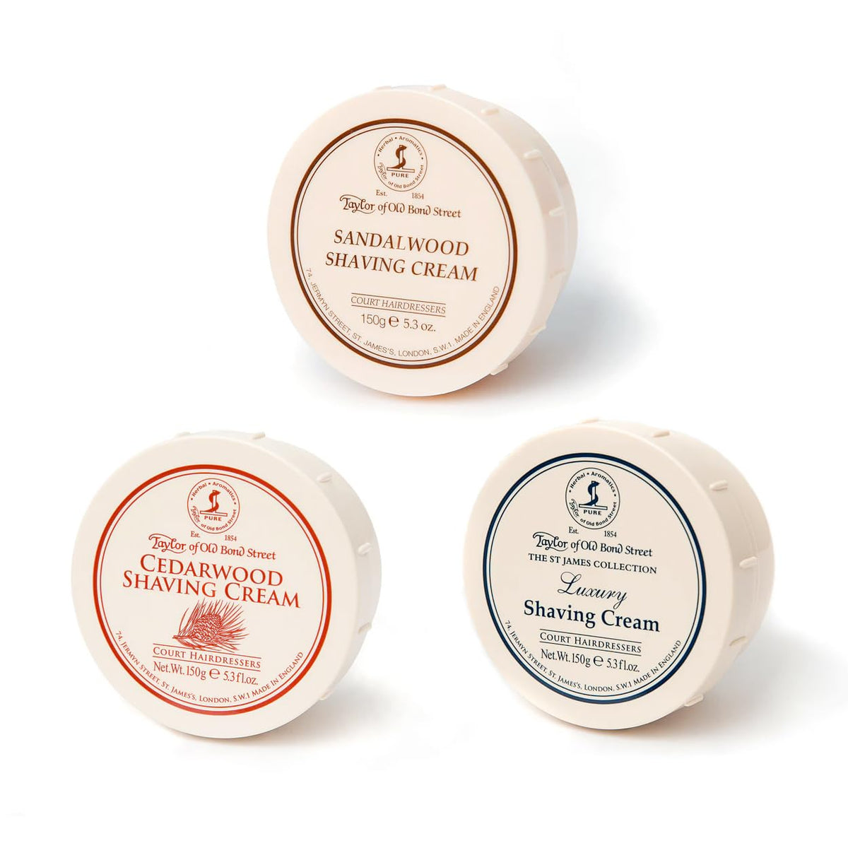 Taylor of Old Bond Street Luxury Shaving Cream Trio - Taylor of Old Bond Street Official Imagery - 2