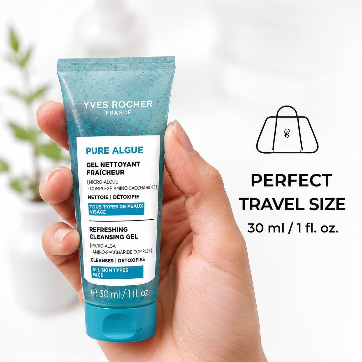 Yves Rocher Pure Algue Refreshing Cleansing Face Gel Mini - YVES ROCHER FRANCE Official Imagery - 7