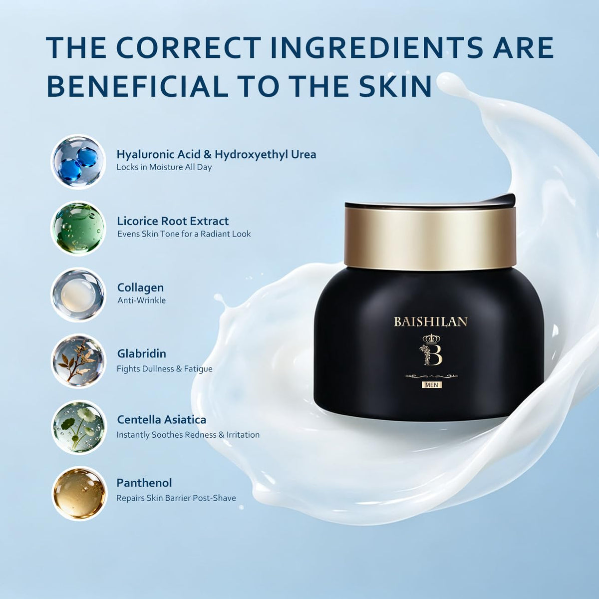 Men s Face Moisturizer Revitalizing Anti Aging Cream For Men - baishilan Official Imagery - 5