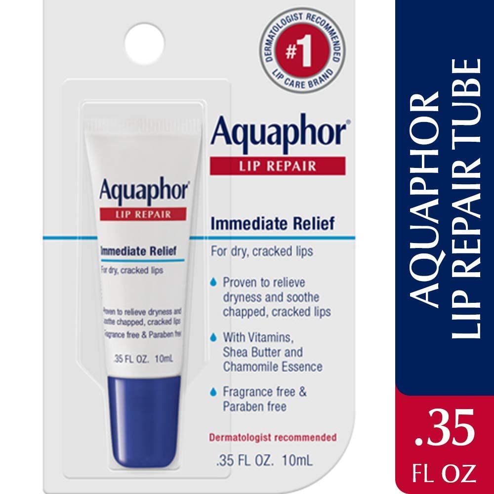 Aquaphor Lip Repair Ointment – back view and specifications