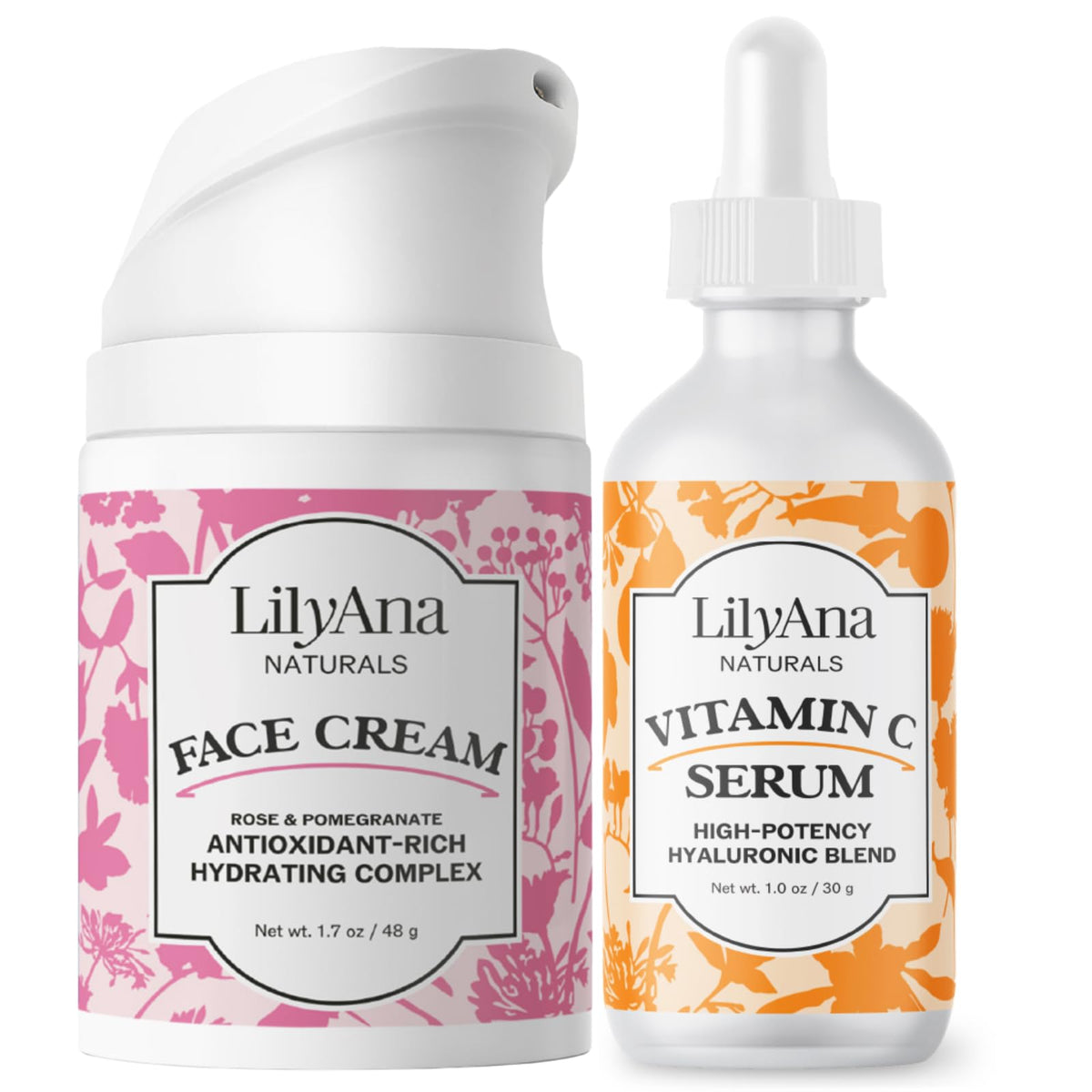 LilyAna Naturals Face Cream 1 7oz and Vitamin C Serum 1oz - LilyAna Naturals Official Imagery - 2