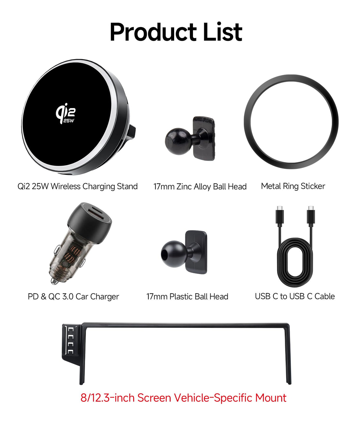 Qi2 2 25W Fast Wireless Charger Car Phone Mount for Toyota - MaserWeller Official Imagery - 8