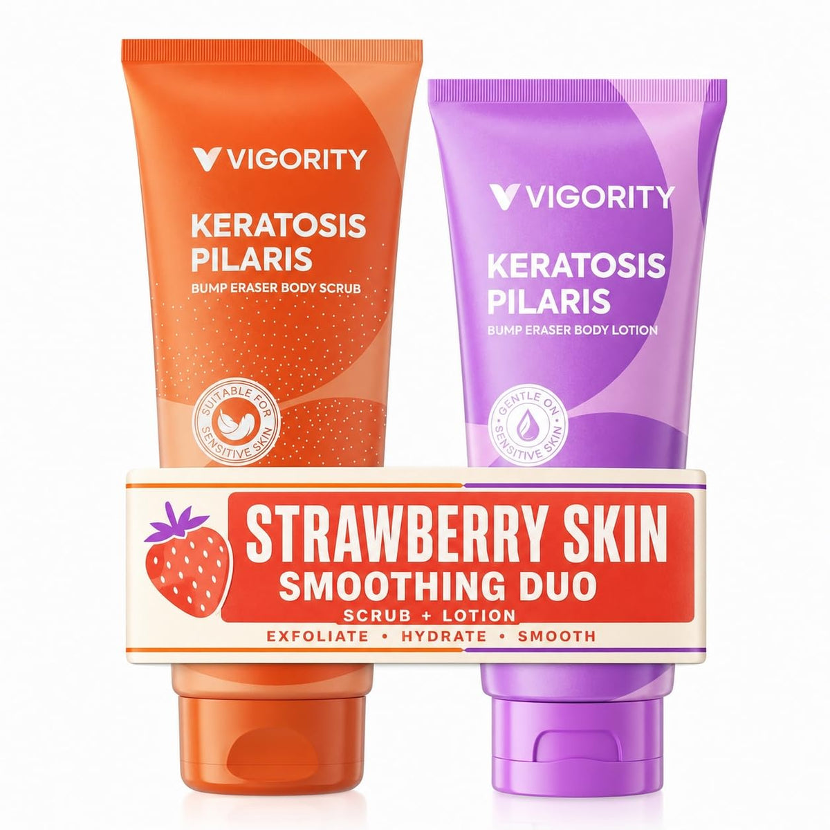 KP Bump Eraser Body Scrub Keratosis Pilaris Lotion Set with - Vigority Official Imagery - 2
