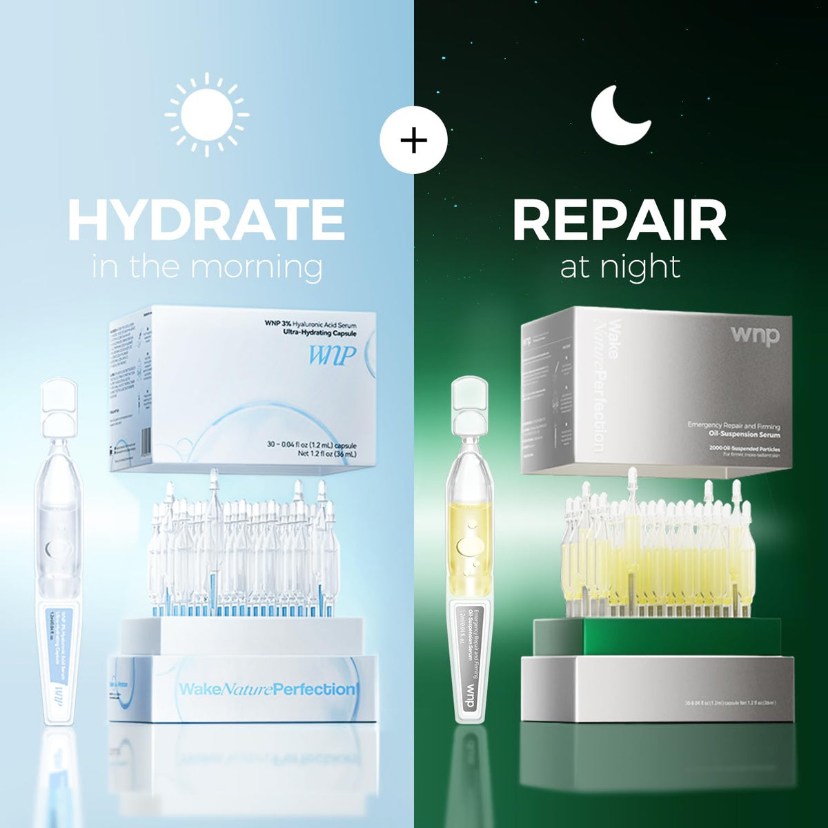 WNP Hydrating Repair Serum Set 3 Hyaluronic Acid Collagen 60 - WNP Official Imagery - 3