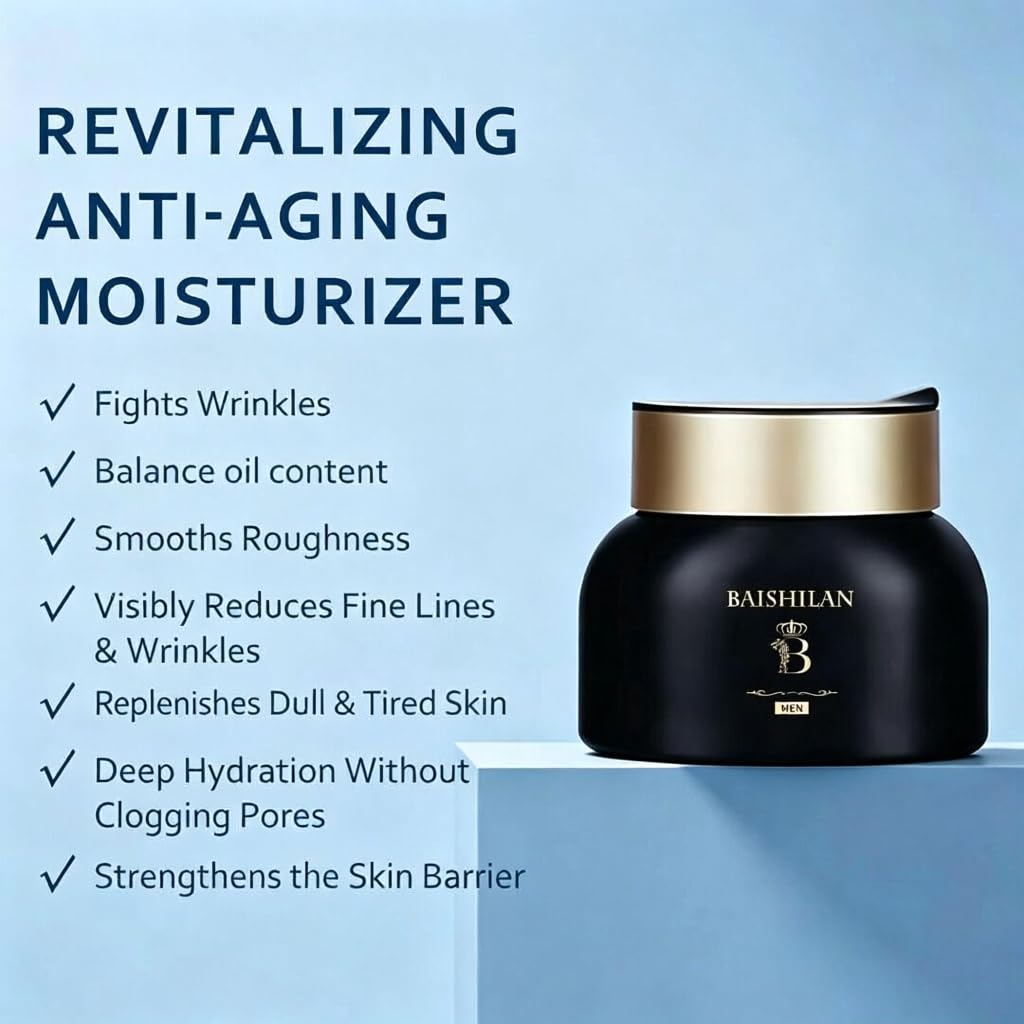 Men s Face Moisturizer Revitalizing Anti Aging Cream For Men - baishilan Official Imagery - 3