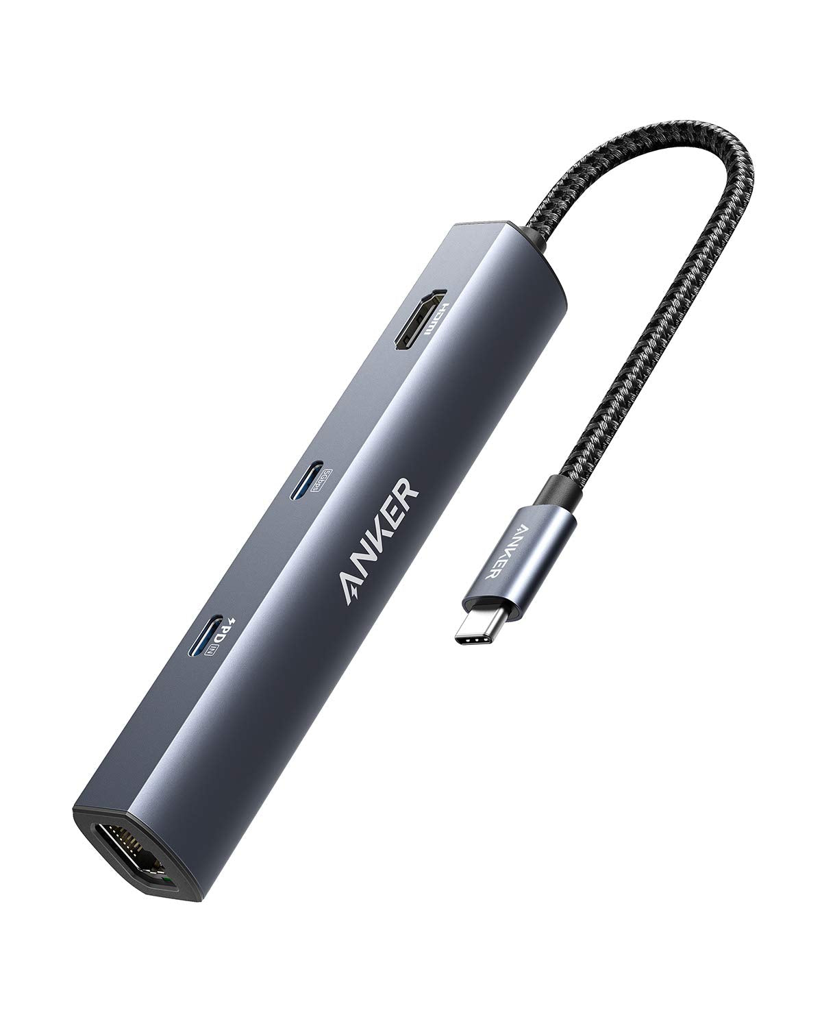 Anker USB C Hub with Ethernet 6 in 1 Multiport USB C to – product photo (USB Hubs)