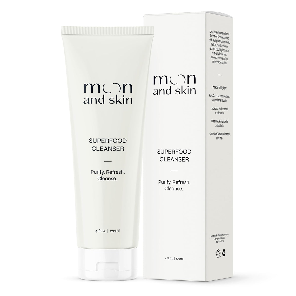 Superfood Cleanser Gentle Face Wash with HydroProtein - Moon and Skin Official Imagery - 2