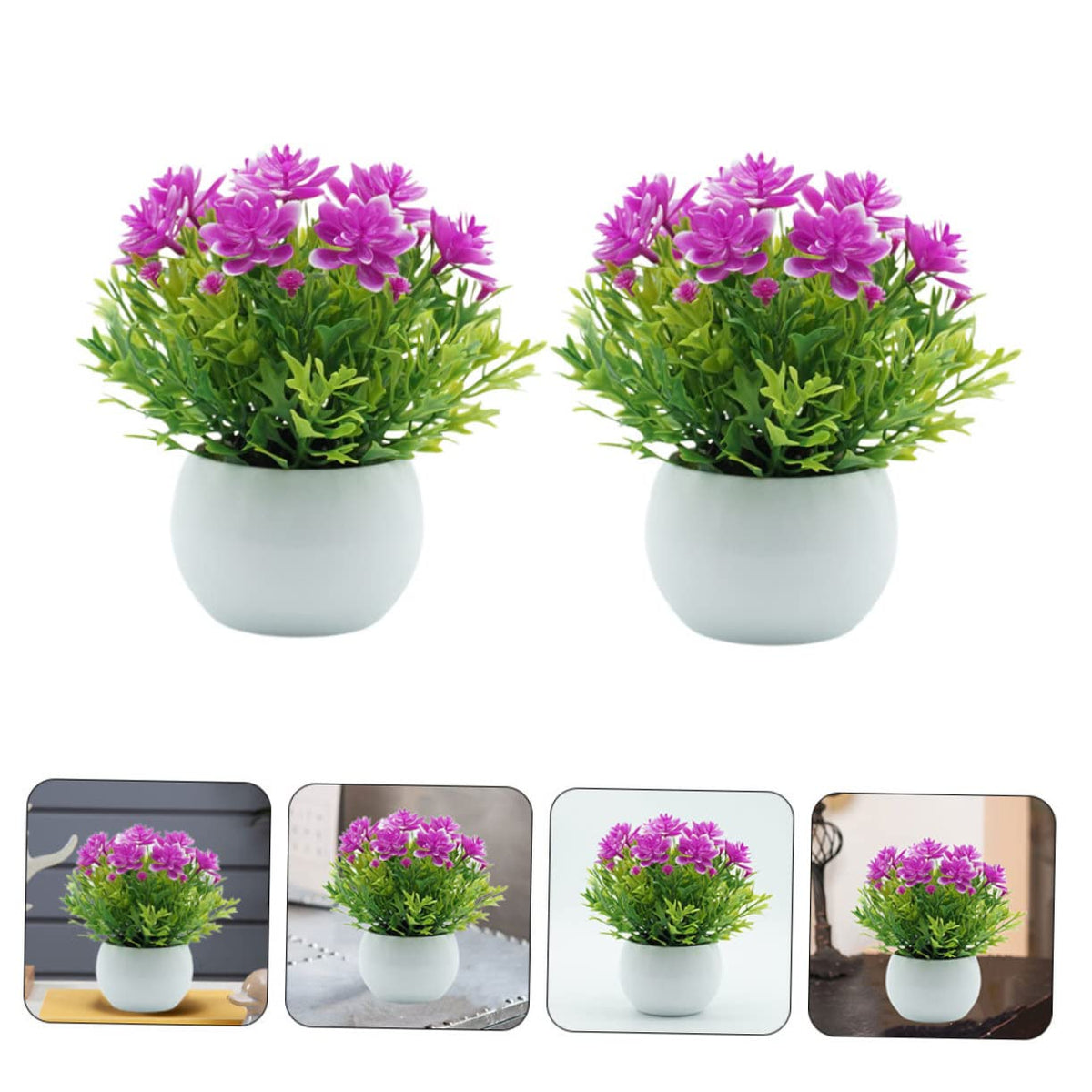 Alipis Plastic Flower 6 Pcs Artificial Potted Plant Fake - Alipis Official Imagery - 8