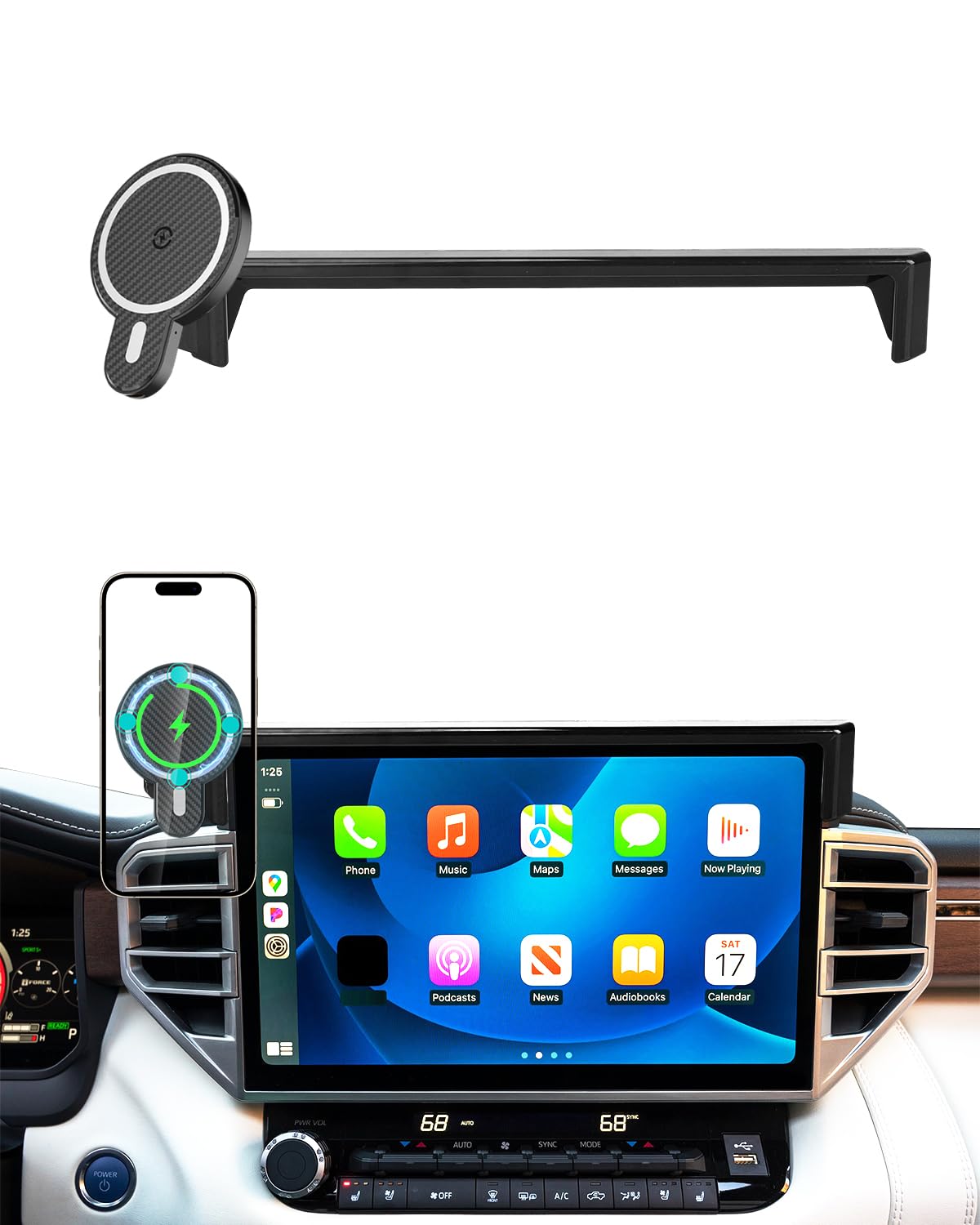 PZK Car Phone Mount for Toyota Tundra 2022 2026 Sequoia 2023 - PZK Official Imagery - 1