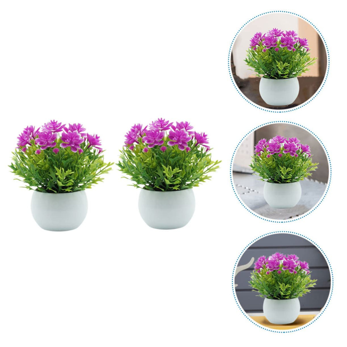 Alipis Plastic Flower 6 Pcs Artificial Potted Plant Fake - Alipis Official Imagery - 4