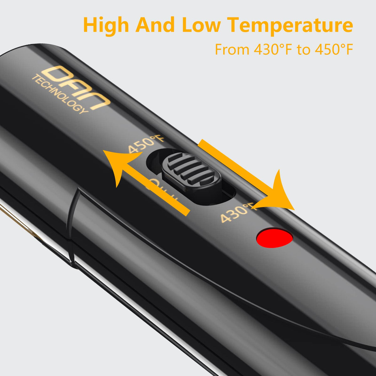 DAN Technology hot Comb Electric for Wigs Dual Voltage for – back view and specifications