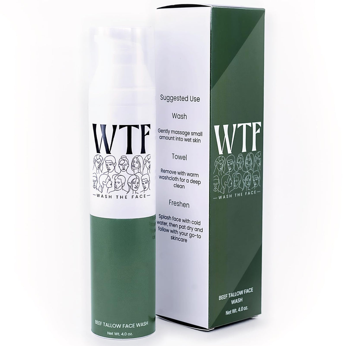 Beef Tallow Face Wash Grass Fed Gentle Moisturizing Cleanser - WTF - Wash The Face Official Imagery - 2
