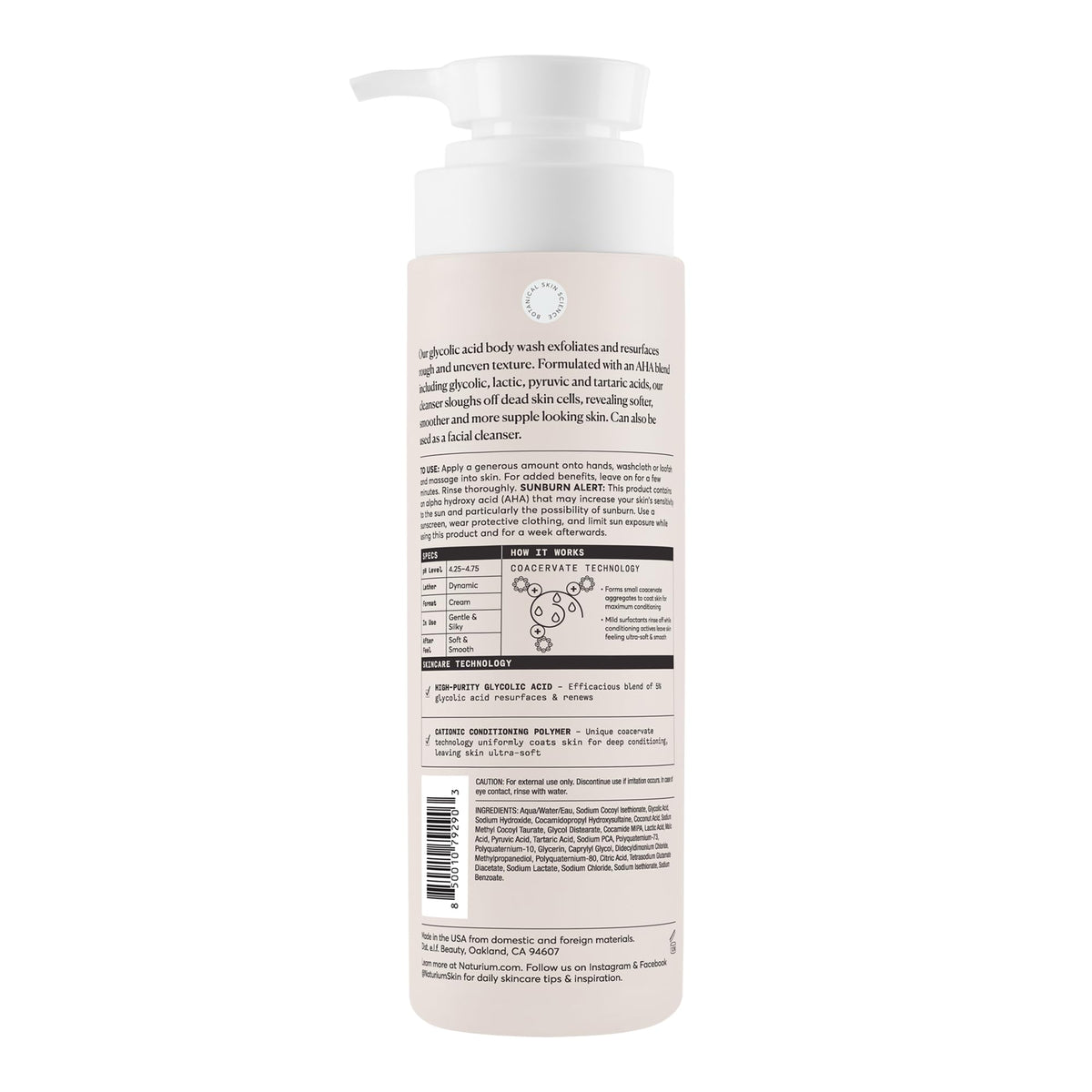 Naturium The Smoother Glycolic Acid Body Wash 16 9 fl oz – close-up detail