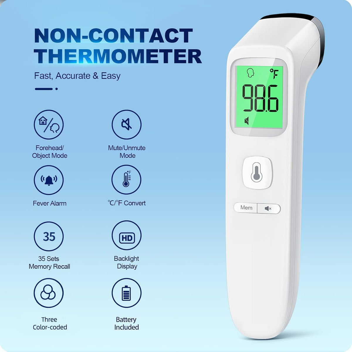 Goodbaby No Touch Thermometer for Adults and Kid Accurate – close-up detail