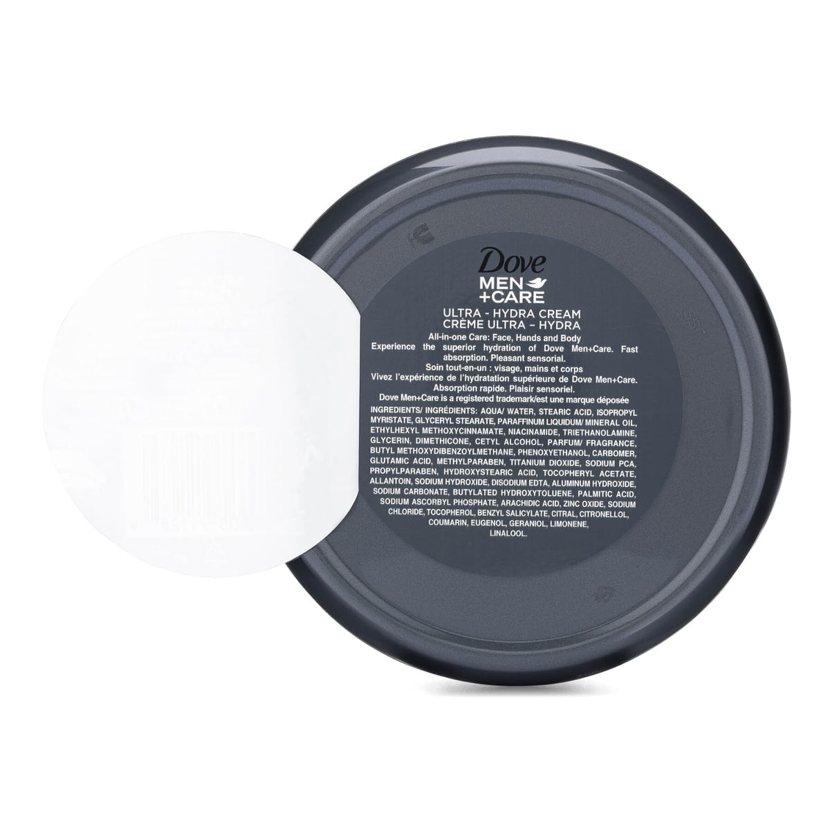 Dove Men Care Ultra Hydra Cream Face Hands and Body care All – close-up detail