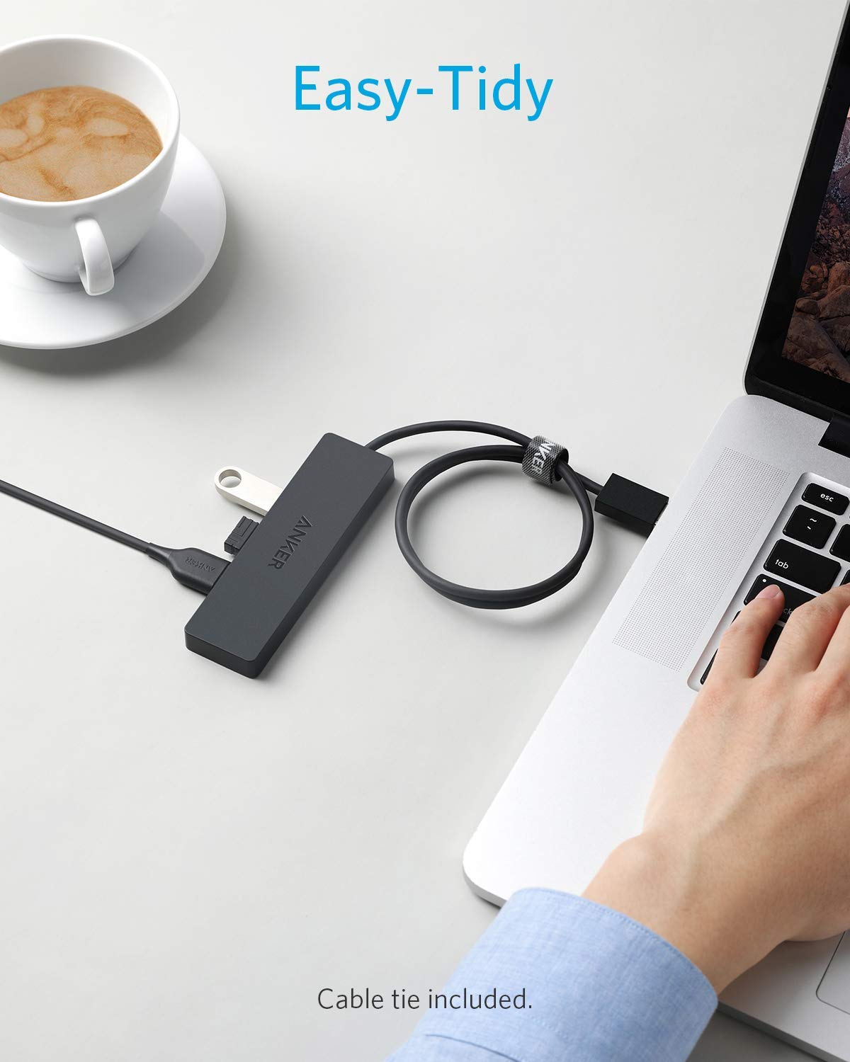 Anker USB Hub 4 in 1 USB Splitter 4 USB A Ports with 5Gbps – alternate angle