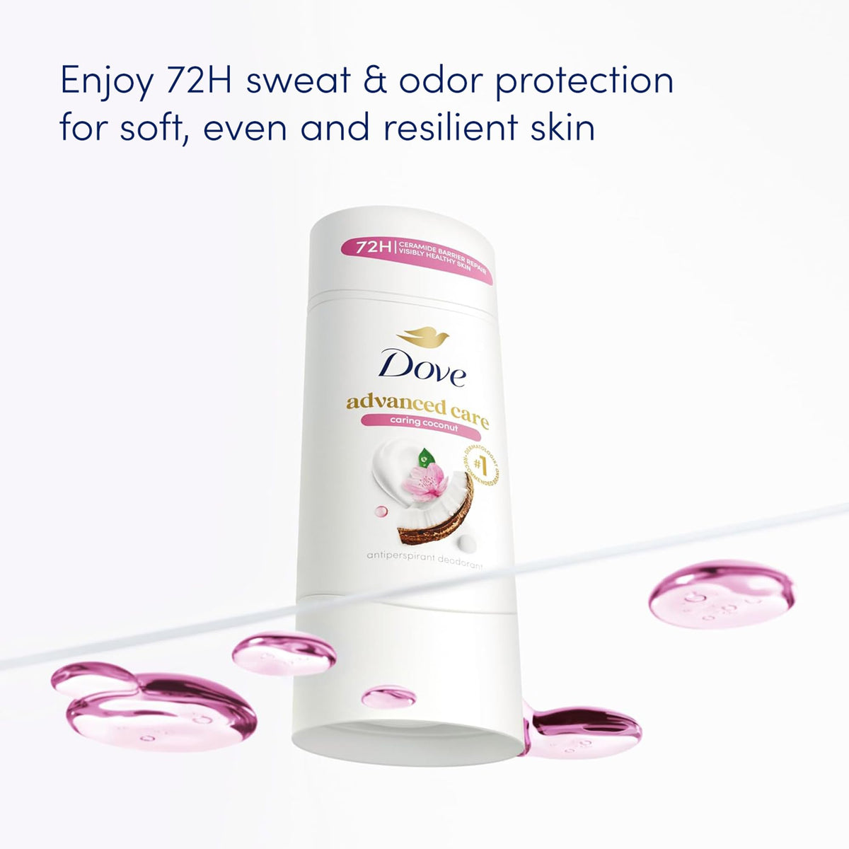 Dove Advanced Care Antiperspirant Caring Coconut 2 Count – full view