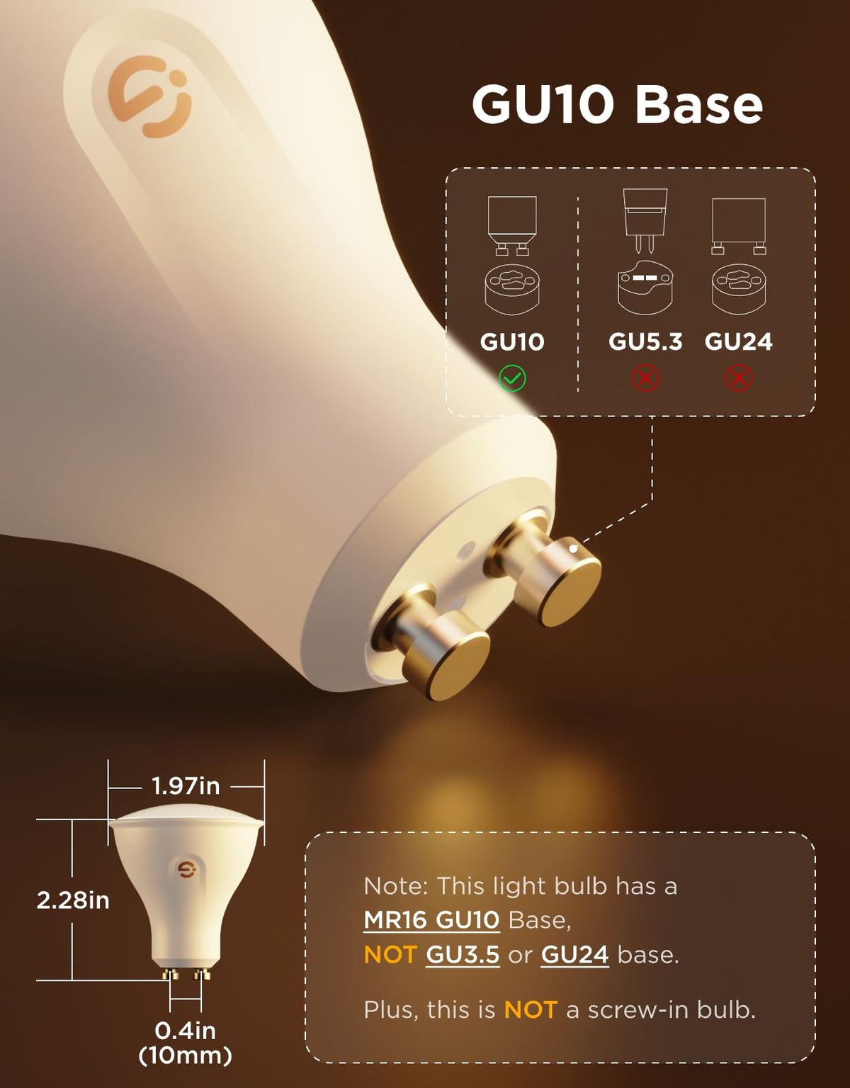 Govee GU10 Smart Bulb MR16 LED Bulbs 400LM 4 Pack GU10 Base - Premium Selection Official Imagery - 3