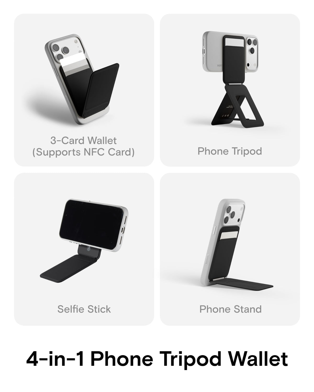 MOFT Snap Phone Tripod Wallet AERA NFC Supported Card Holder - MOFT Official Imagery - 4