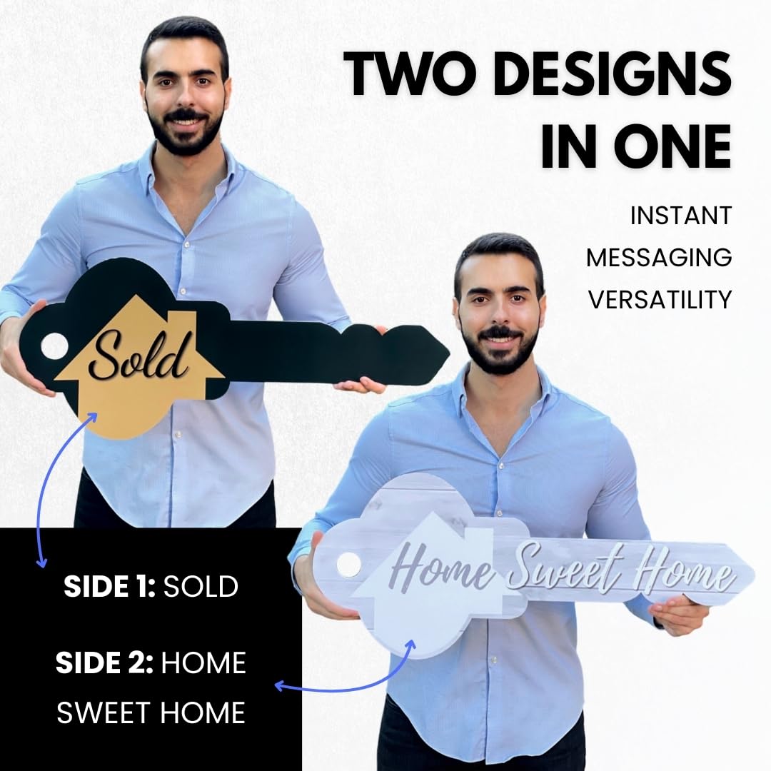 Labend Home 30 Large Sold Sign Key Shaped - LABEND HOME Official Imagery - 6