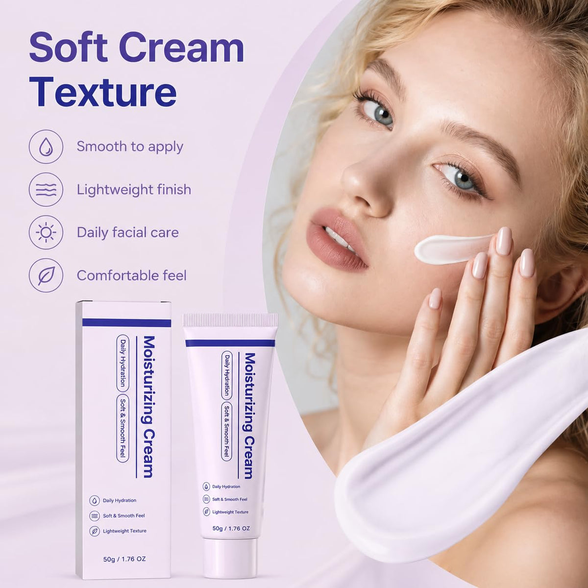 Lightweight Daily Facial Moisturizing Cream 4pack cream - Amavheaf Official Imagery - 4