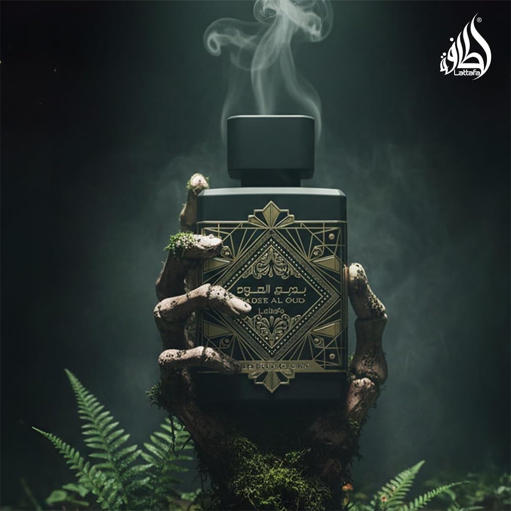Lattafa Perfumes Bade e Al Oud Oud for Glory for Unisex Eau – back view and specifications