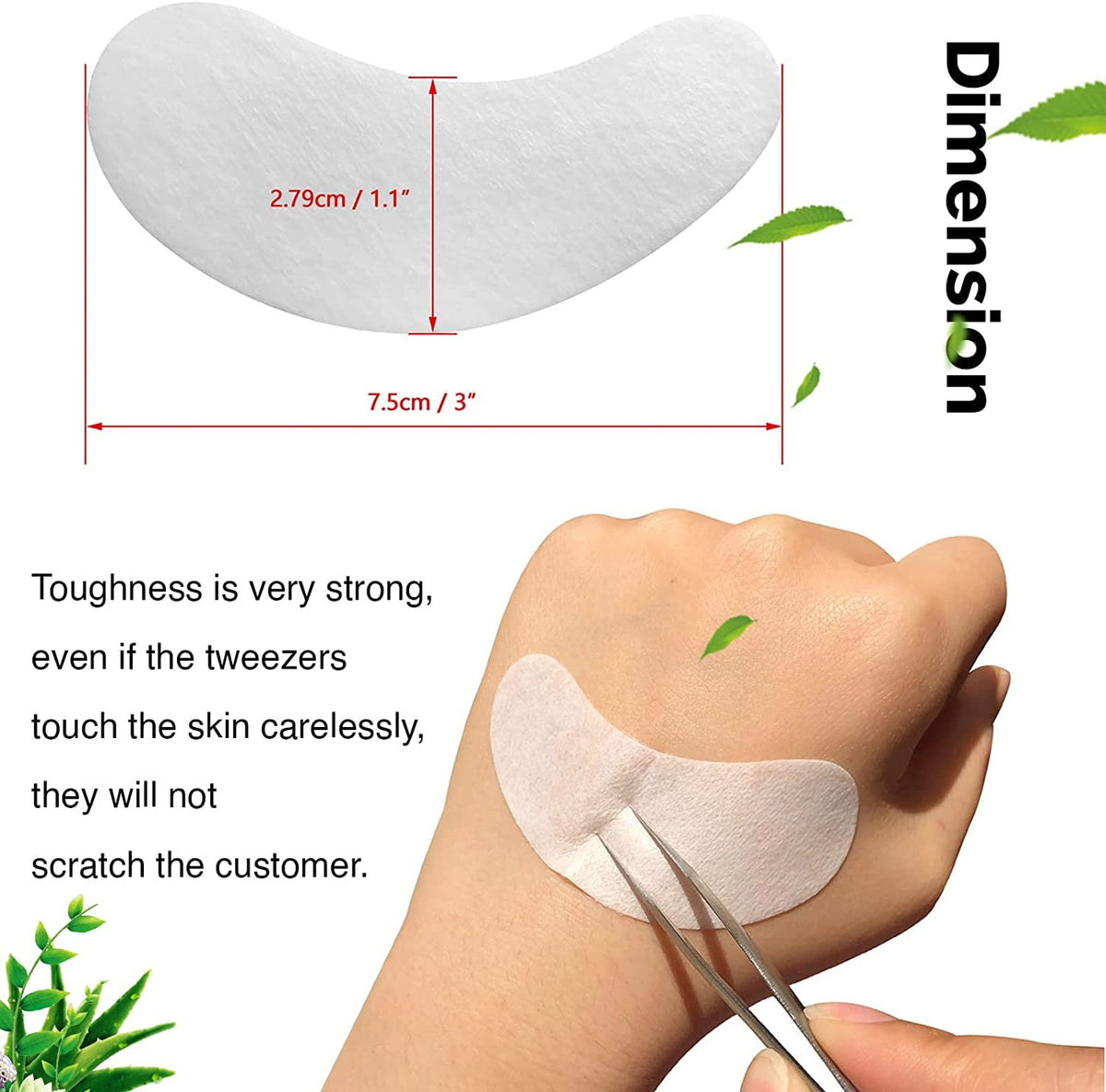 100 Pairs GreenLife Natural Hydrogel Eye Gel Pads - Collagen and Aloe Vera Patches for Under Eyes - Eyelash Extension Ki
