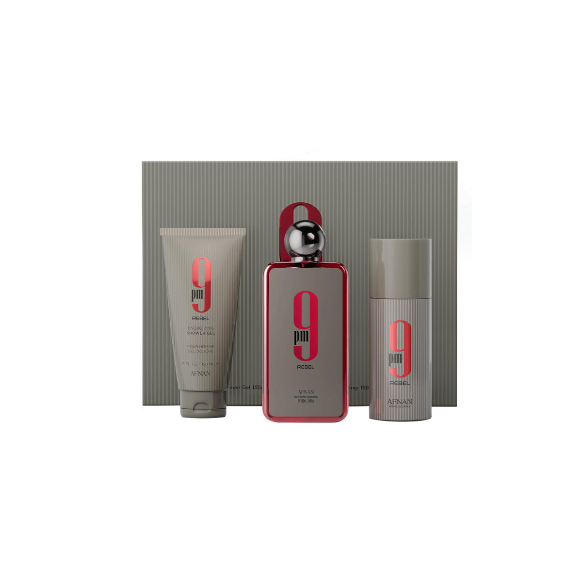 Afnan 9 PM Rebel Unisex Luxury Perfume Gift Set Eau De - Afnan Official Imagery - 2