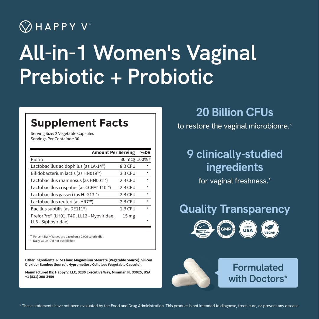 Happy V Dr Formulated Vaginal Probiotics for Women Odor Itch - Happy V Official Imagery - 7